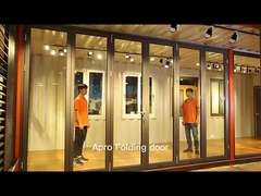 কালো মাল্টি-প্যানেল অ্যালুমিনিয়াম ভাঁজ দরজা আবাসিক শক্তি দক্ষ