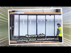 2 মিমি অ্যালুমিনিয়াম ডাবল গ্লাস প্রিমিয়াম আবহাওয়া প্রতিরোধী গ্লাস স্লাইডিং দরজা 2.1m উচ্চতা