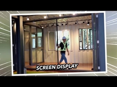 2 মিমি অ্যালুমিনিয়াম ডাবল গ্লাস প্রিমিয়াম আবহাওয়া প্রতিরোধী গ্লাস স্লাইডিং দরজা 2.1m উচ্চতা